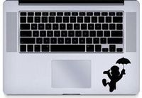 Jiminy Cricket Trackpad Vinyl Decal Sticker Skin for MacBook Laptop in black.