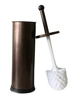 YoYo Moon Bronze Toilet Brush for Tall Toilet Bowl with Lid Brush Holder