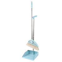 LCAIHUA Broom Long Handle Broom And Dustpan Floor Care Sweeper Garden Brush Outdoor ，2 Colors (Color : Blue)