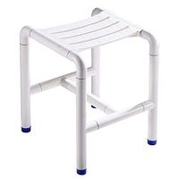LBSX Shower Chair Adjustable Bath Seat Stainless Steel Nylon Non-Slip Safety accessible Bathroom Shaving Stool Bench Bathtub Stool Seat for Elderly, Senior, Handicap & Disabled (Color : White)
