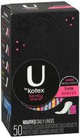 U By Kotex Barely There Thin Lines - 50 ct, Pack of 4