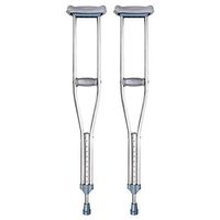 Double Crutches Stainless Steel 9 Levels Height Adjustable 4 Levels Adjustable Handle Underarm Crutch Accessories Post Injury Or Surgery Support for Men and Women Walking Assisstant,L