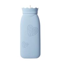 Rubber Hot Water Bottle Durable Hot Water Bag Water-Filled Silicone Hot Water Bottle Reusable Portable Hot Water-Filled Hot Water Bottle Hot Water Bottle Knit (Color : K)