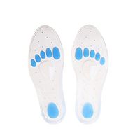 ROSENICE Shoe Insoles Clear Silicone Shoe Inserts Breathable Shock Absorbing Massage Orthopedic Soles for Relieving Heel Pain Plantar Fasciitis - Size 44