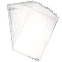 Foraineam 400PCS 6” x 9” Resealable Cellophane Bags Clear Cello Bags, 3.5 Mils Thick Candy Bread Cookie Poly Bags