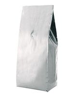 BAP 50 Pack 5 LB Silver Side Gusseted Bag with Valve for Coffee