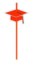 Creative Converting 6 Count Straws with Attachments, Orange