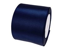 ATRibbons 25 Yards 3 Inches Wide Satin Ribbon Perfect for Wedding Satin Chair Sash and Gift Wrapping (Navy)