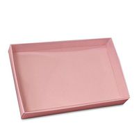 Light Pink Folding Clear Boxes 6 3/8" X 5 3/8" | Quantity: 100