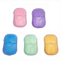 JSPOYOU 5 Set Disposable Hand Washing Tablet Travel Carry Toilet Soap Paper 100 Sheet