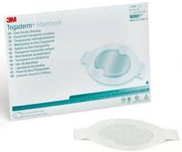 3M Clear Absorbent Acrylic Dressing Medium Oval 2.4"X3"Pad 4.4"X5"Overall - Box of 5 - Model 90801