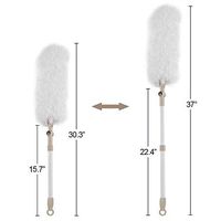 YOCADA Microfiber Duster with Extendable Long Handle with Removable Washable Adjustable 180 Degree Rotating Head Professional Lightweight Dust Cleaning Tool Perfect for Car Home Kitchen Office 30-37in
