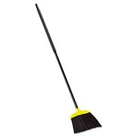 Jumbo Smooth Sweep Angled Broom, 46"" Handle, Black/Yellow, New