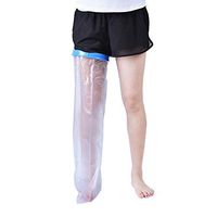 Adult Shower Leg Cast Cover for Bath, Waterproof Bandage Protector Bath Watertight Protection to Foot, Knee, Ankle Wounds Burns, Reusable & Lightweight (Long)