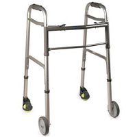 Sammons Preston InvacareÂ® Blue-Release Walker with Wheels and Courtside Glides ( Adult with 3" Wheels )