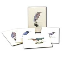Earth Sky + Water - Heron Assortment Notecard Set - 8 Blank Cards with Envelopes (2 each of 4 styles)