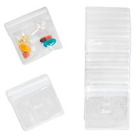 TeloTravel Reusable Pill Pouches for Medicine | (14 Count) 2.75" by 2.75" Labelled Monday-Sunday Pill Bags | EVA Grade Plastic for Pills and Vitamins