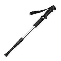 ZHAOHONGLIANG Lightweight Trekking Pole, Straight Handle Trekking Pole Outdoor Telescopic Climbing Crutches Cane Unisex Three-Section Crutches,White