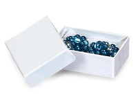 2x1-1/2x5/8 WHITE GLOSSJewelry Box w/ Non-tarnish Cotton (1 unit, 100 pack per unit.)