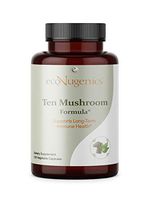 EcoNugenics – Ten Mushroom Formula – 120 Capsules | Comprehensive Blend of Organic Medicinal Mushrooms | Supports Immune System & Total Body Health
