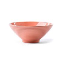 Bowl Ceramic Bowl Japanese Household Restaurant Pasta Tray Salad Plate Round Dessert Tableware Diet Equipment Soup Pot Red 17.5x7cm Household tableware, retro bowl (Color : L)