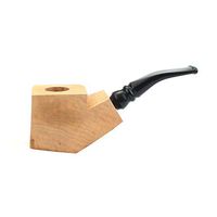 FULUSHOU Tobacco Pipe Mediterranean Briar Wood Block - Semi-Finished Tobacco Pipe -Style 12