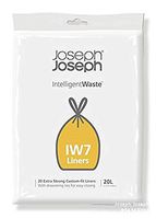 Joseph Joseph 30059 Intelligent Waste IW7 General Waste Liner Trash Bags for Totem Compact 20 Liter / 5 Gallon, 20-Pack, Gray