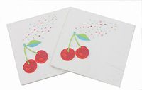 Salome Idea 60 Count Fruit Disposable Napkins for a Wedding or Tea Party,Fruit Napkins(Cheery)