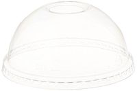 World Centric's 100% Biodegradable, 100% Compostable PLA Cold Cup Dome Lid for 12oz - 24oz Cups (Package of 200)