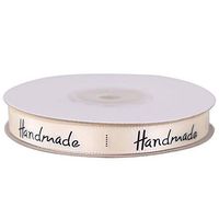 Ammzzoo111 Merry Christmas DIY Christmas Satin Ribbon Rolls Ribbon Gift Package Cards Box Craft Wedding Xmas Wrapping DIY Decoration -25 Yards Beige