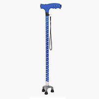 CW&T WW Old People Crutches Multifunction with Lights Adjustable Walker Light Walking Stick, Blue