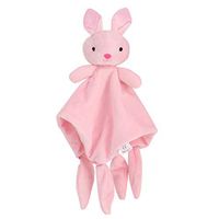 Baby Plushy Security Blanket Animal Spunky Buddy Puppy Bunny Elephant Monkey Stuffed Plush Cotton Crib Toy (Color : Pink Rabbit)