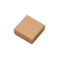 Yonger Jewelry Gift Box Hard Paper Box Necklace Bracelet Earrings Carton Kraft Paper Box with Cotton Core Brown