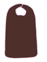 Waterproof Terry Cloth Adult Bib w/Closure (Chocolate Brown - 16" x 24")