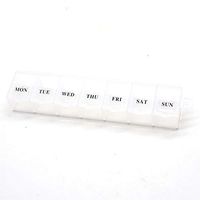 Antrader Weekly (7-Day) Pill Box, 6 Inch Rectangle Shape Classic Pill Planner Organizer, Storage Case for Vitamins, Medications, Tablets, Capsules-Clear