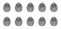 Phonak RIC Domes for 4.0 Receivers Suitable for Phonak Audeo Marvel M-30/50/70/90 RIC Hearing Aids (Vented, Small)