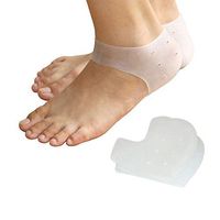 2 Pairs Plantar Fasciitis Heel Sock,Gel Heel Sleeves Pads for Heel Spurs Pain and Cracked Heels Men/Women