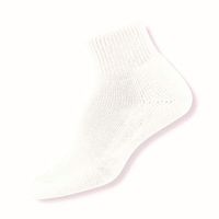 Thorlos Women's  HPMW Diabetic Thick Padded Low Cut Sock, White, Small