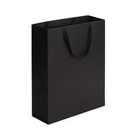Genenic Black Paper Bags with Nylon Handles Carrier Suit for Hand Shopping Gift Wrapping Bag(11.81 x 3.93 x 15.74 in)