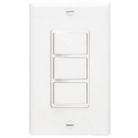 Broan-NuTone 66W NuTone Ventilation, Independent Switches for Heaters and Fans, 15 Amp, 120V, White Three-Function Wall Control, 20