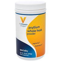 Psyllium Whole Husks Powder – Fiber Supplement That Supports Regularity Healthy Cholesterol, Easy Mixing Powder – 68 Servings, 13 Times Daily (12 Ounces Powder) by The Vitamin Shoppe