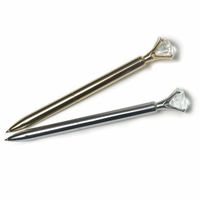 Wedding Pen with Clear Diamond Decoration - Silver (Qty 1)