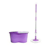 MOP Spinning and Bucket Cleaning Set Separable Hangable Household Multifunction Purple Head2