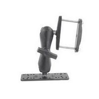 RAM MOUNTS (RAM-111-247U-3 3" Max Width Clamp Mount with 1.5" Diameter Ball Double Socket Arm and 6.25" X 2" Rectangle Base