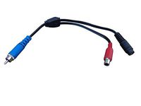 Gears Canada Heated Visor Male RCA Socket to Female Coax and Female RCA Socket 100285-1