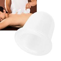 Duevin Face Cupping Cup, Silicone Gel Vacuum Massager Facial Lifting Beauty Cupping Cup, Anti Cellulite Cup(White)