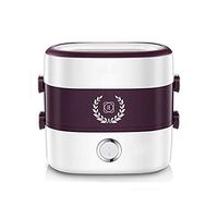 Bowl Bento Box Portable Household Heating Lunch Box Multi-Function Cooking Rice Cooker Pot Independent Liner Steam Circulation Single Double Combination Fast Heating 1.5L Household tableware, retro bo