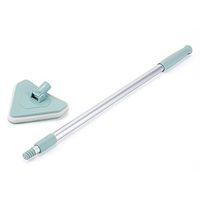 GardenHelper Scalable Rotatable Long Extendable Handle Removable Tub/Bathroom/Tile/Scrub Brush Scrubber Telescopic Lightweight Alloy Handle Detachable (1, blue)