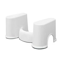 DULPLAY Bathroom Toilet Stool, Detachable Squatting Stool Anti-Slip Anti Constipation Stackable Fits All Toilets-A 53.5x17.5x23cm(21x7x9inch)