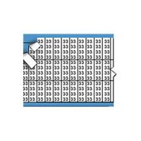 Brady TMM-33-PK Low-Profile Glossy Vinyl-Coated Polyester (B-702), Black on White, Solid Letters & Numbers Miniature Wire Marker Card (25 Cards)